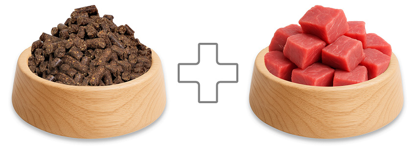 Fit-Crock je složením koncipován pro částečný BARF (ráno krmivo / večer maso).