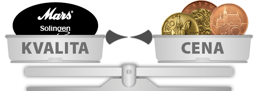 Vyrovnané misky vah - kvalita značky Alcoso je úměrná ceně